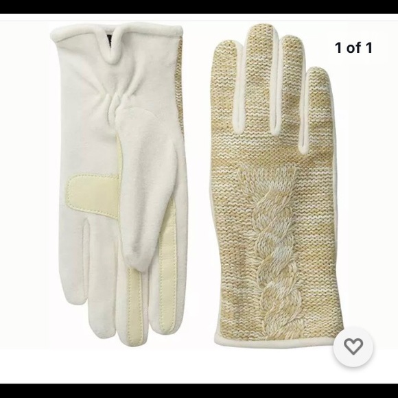 Lot of 2 Ivory ISOTONER Gloves with Smart Touch - Picture 1 of 13